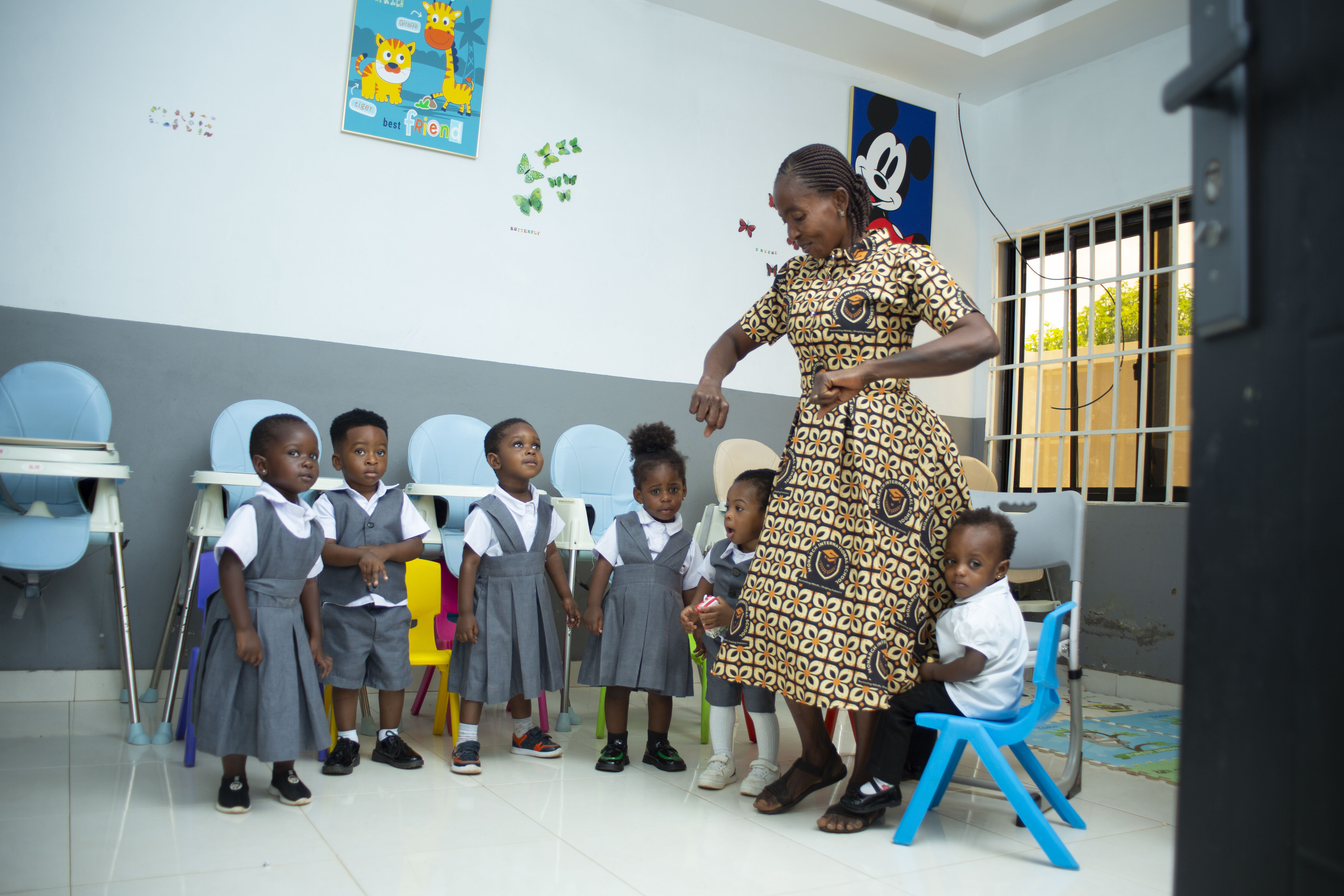 Class teacher with the students, activities