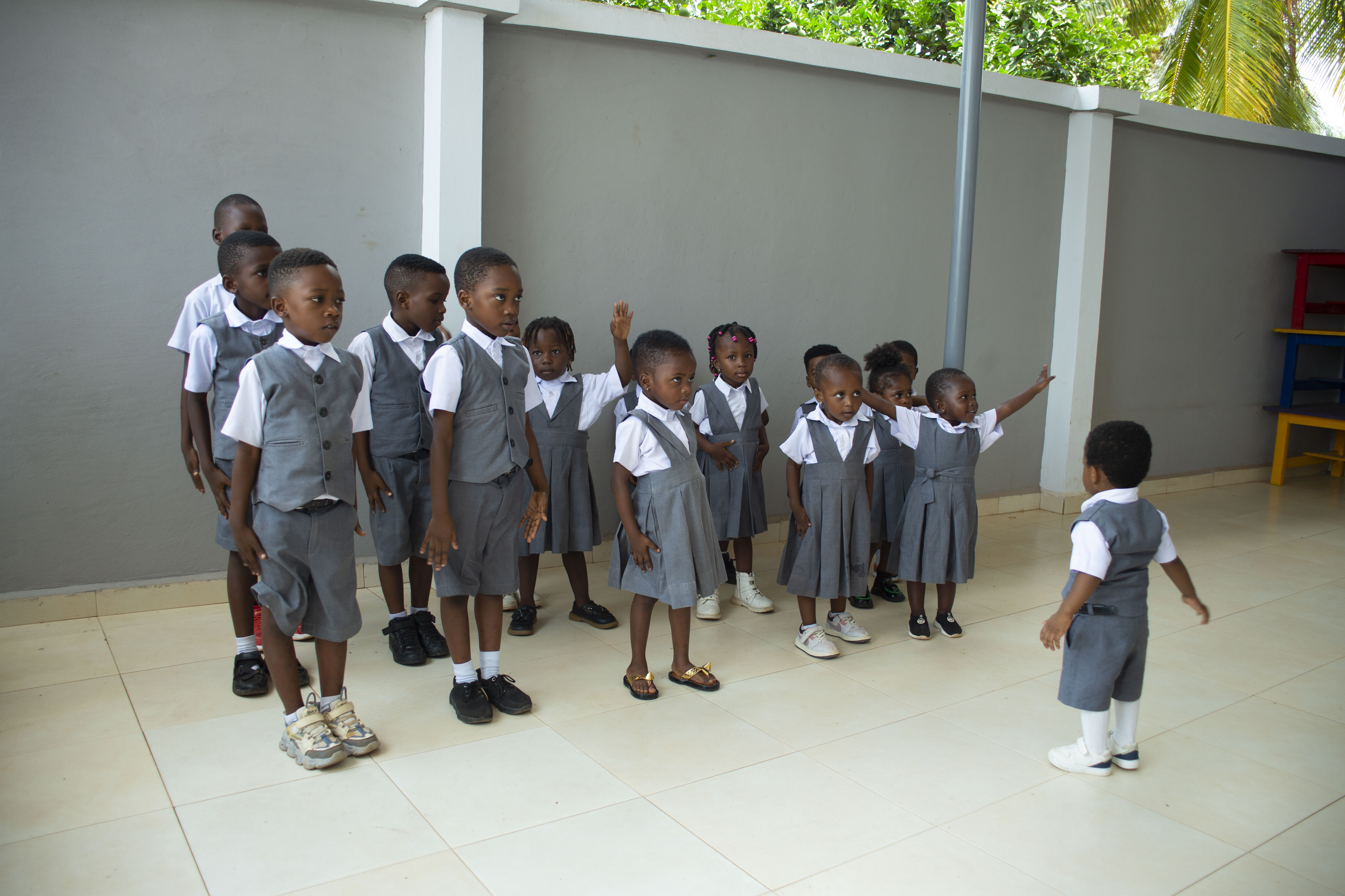Students on the compound 